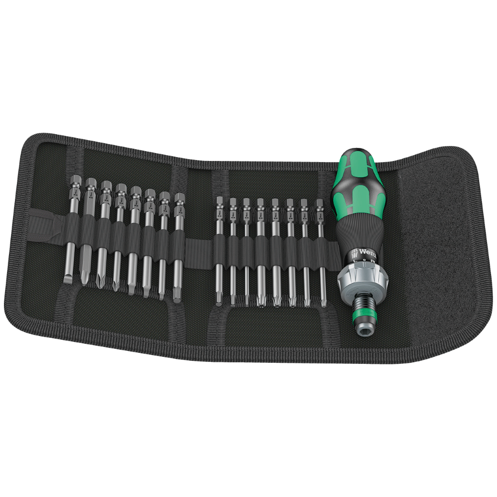 Трещоточна викрутка-бітотримач 1/4" Wera 16-в-1 з дюймовими подовженими бітами 89мм 05051041001 Одеса - фото 1