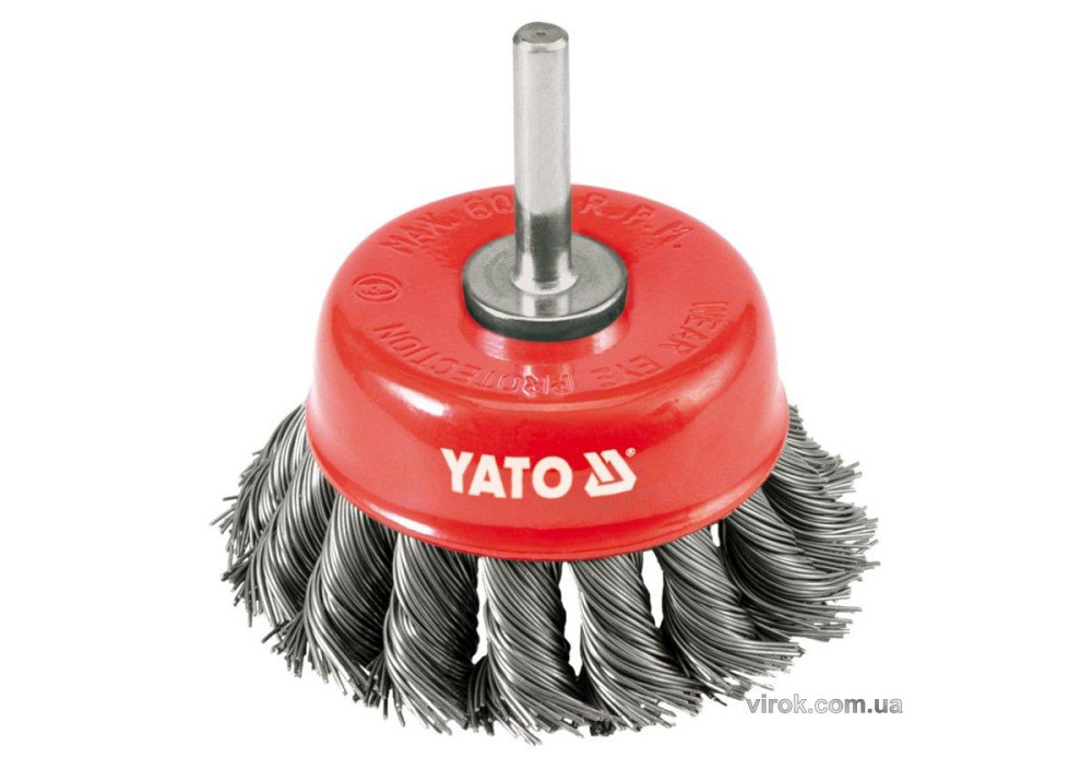 Щітка - крацовка чашкоподібна YATO зі шпинделем Ø=75мм [12/72] Одеса - фото 1