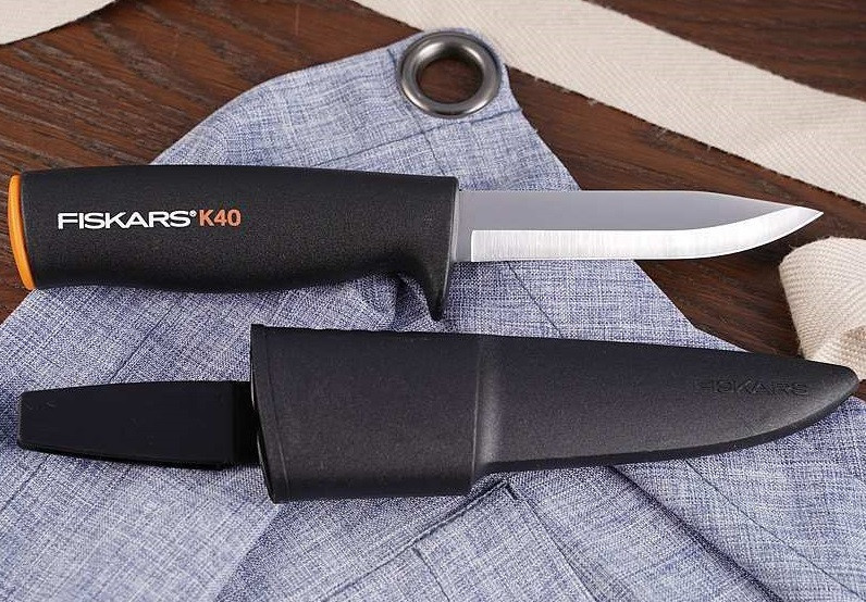 Універсальний Ніж з чохлом (Поплавець) Fiskars "К40" (1001622/125860) Нержавіюча сталь Нововолинськ - фото 2