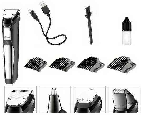Машинка для стрижки RAF R4020 аккумуляторная, триммер для волос и бороды, насадки, регулировка длины Одесса