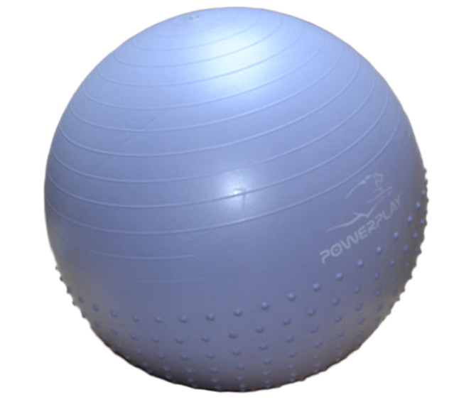 М'яч для фітнесу (фітбол) напівмасажний PowerPlay 4003 Ø75 cm Gymball Sky Blue + помпа Кам'янське - фото 8