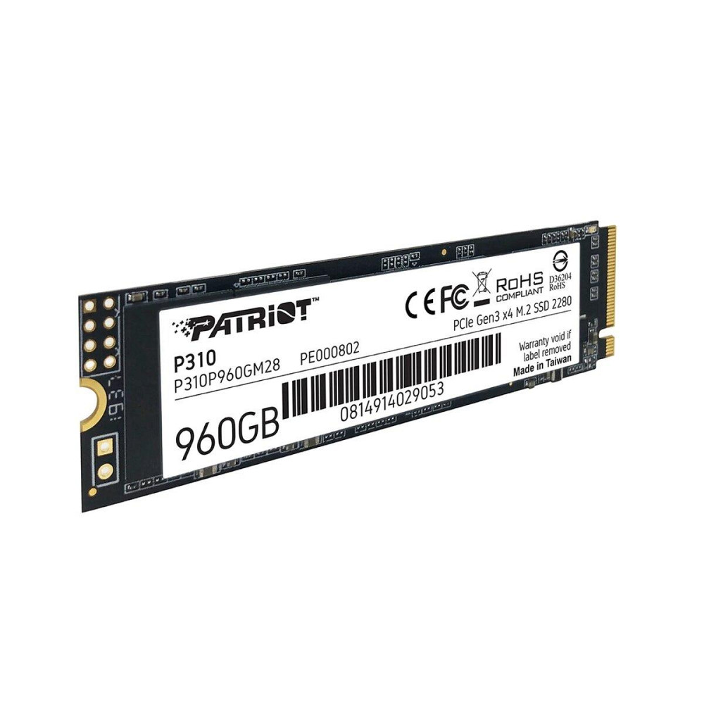 SSD диск накопитель M.2 Patriot P310 960GB NVMe 2280 PCIe 3.0x4 3D NAND TLC P310P960GM28 Одесса - изображение 3