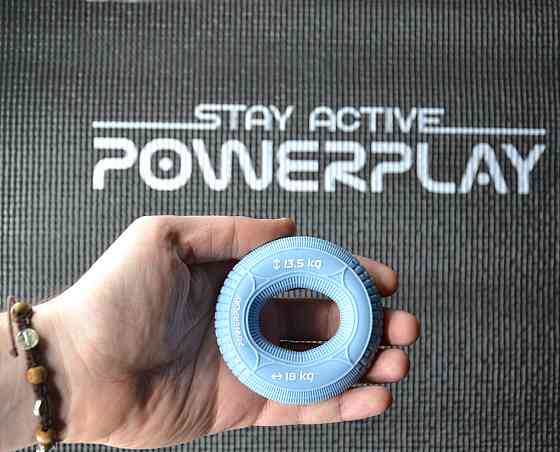 Еспандер кистьовий силіконовий PowerPlay PP-4330 Hand Grip Loops Light 13.5-18 кг. Блакитний Каменское