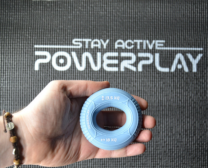 Еспандер кистьовий силіконовий PowerPlay PP-4330 Hand Grip Loops Light 13.5-18 кг. Блакитний Каменское - изображение 6
