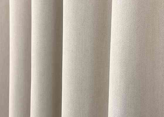 Двостороння шторна тканина блекаут з лляною фактурою, колекція “Scandi” колір бежевий 1904ш Київ