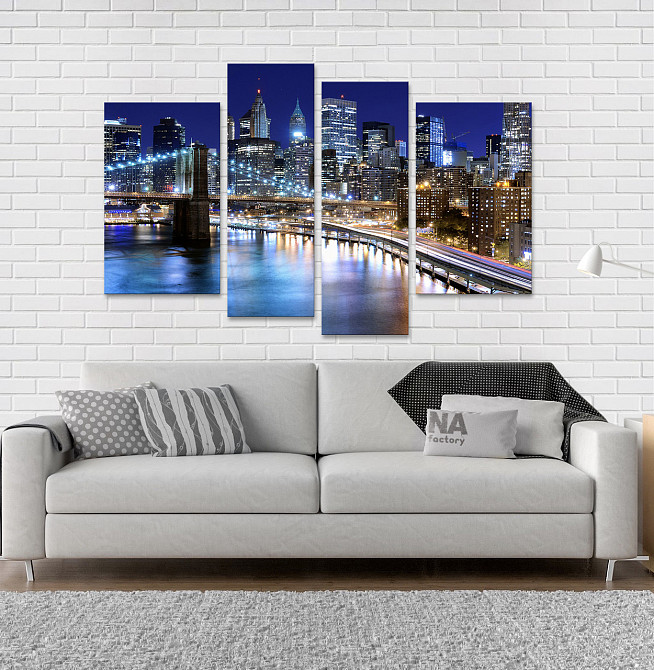 Модульная картина Ночной город Art-149_4 Киев - изображение 2