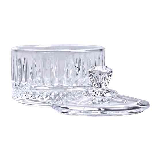 Yiwu Цукерниця з кришкою Ø 6.5 см скляна HP-YH-29 Київ