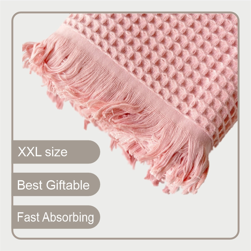 Вафельний рушник Lovely Svi - бавовна-  для ванної, готелів, спа - XXL 90х180 см -Рожевий (402421) Київ - фото 2
