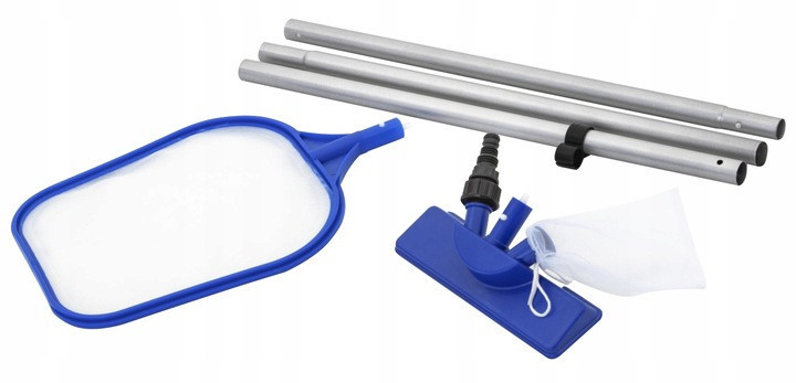 Набір для чищення басейну телескопічна палиця з 2 насадками Bestway (58013) Нововолинськ - фото 5