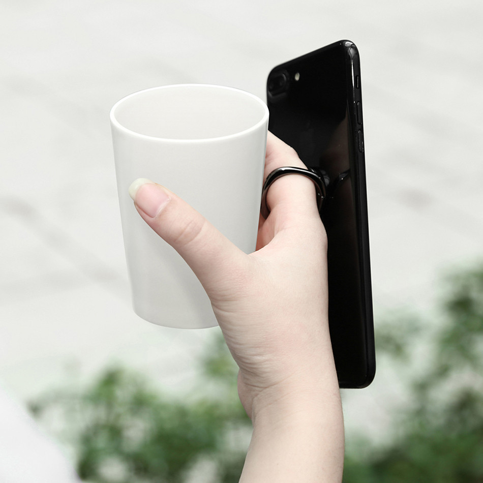 Кільце-тримач для смартфона Escase Privity Ring Bracket SUMQ-01 (Чорне) Миколаїв - фото 7
