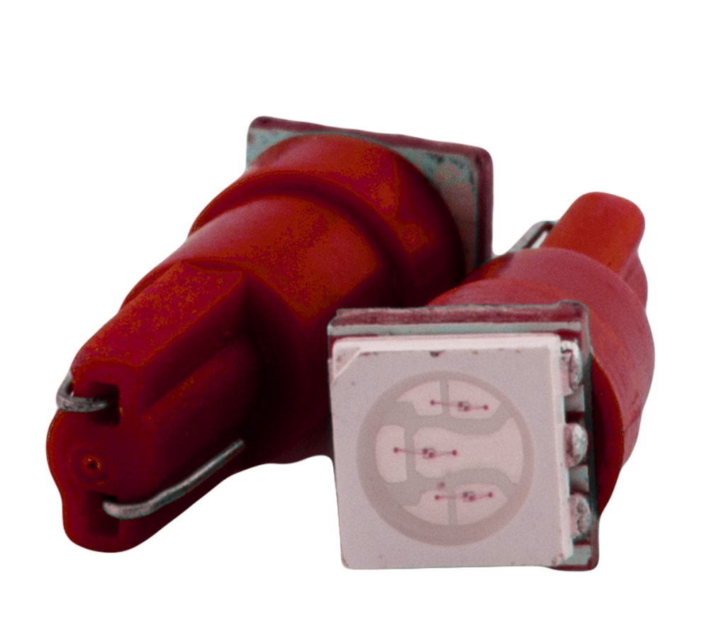 Світлодіодна лампа AllLight T5 1 SMD 5050 (W1,2W) W2x4,6d панель приладів, кнопка RED 12V Харків - фото 1