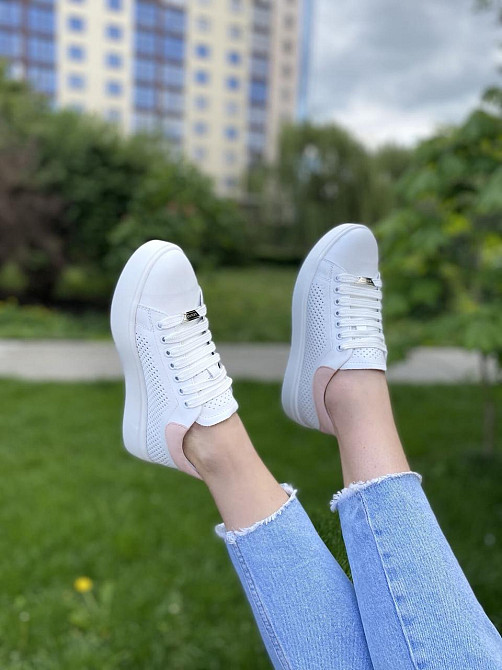 Kentro Кросівки жіночі KENTO 1569 білий/пудра (весна-літо, шкіра натуральна) (3501) лише 37р.39 Коломыя - изображение 5