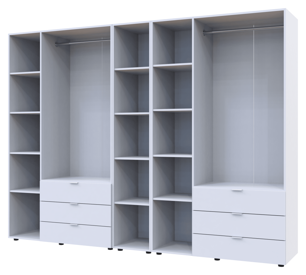 Комплект шаф для одягу Doros Гелар (3 шт.) 270,6х49,5х203,4 см Білий (DRS-011179) Дніпро - фото 4