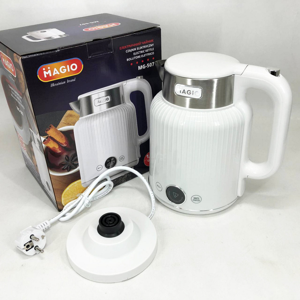 Чайник электрический домашний Magio MG-507 1250 Вт, Самый лучший чайник, Мощный бытовой электрочайник AJ-80 Львов - изображение 7