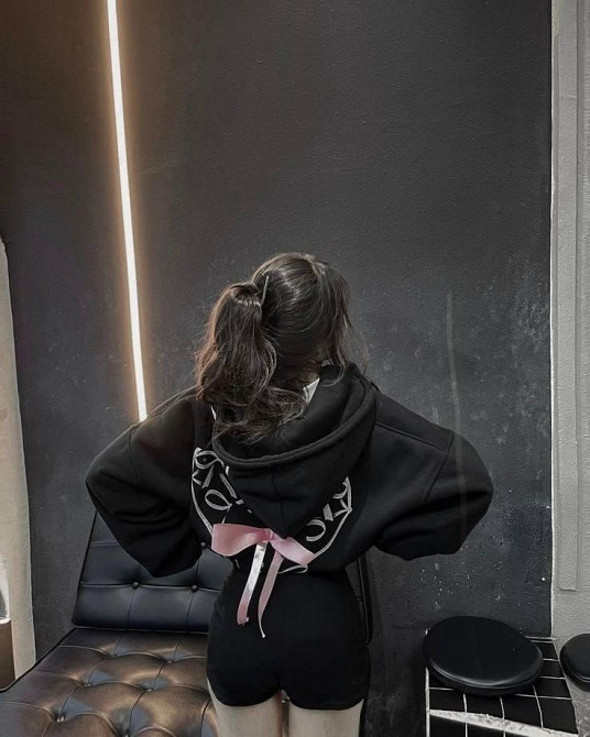 Жіноча стильна принтована зіп-худі  тринитка на флісі Одеса - фото 3