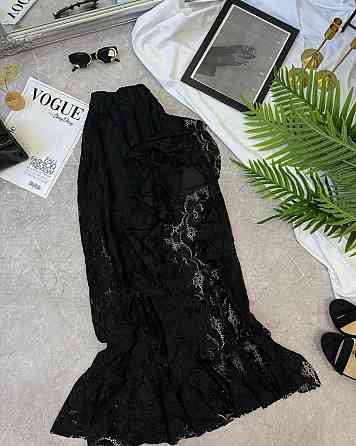 Жіноча трендова гіпюрова спідниця із шортами гіпюр (мереживо) Чорний, 42/44 Одеса