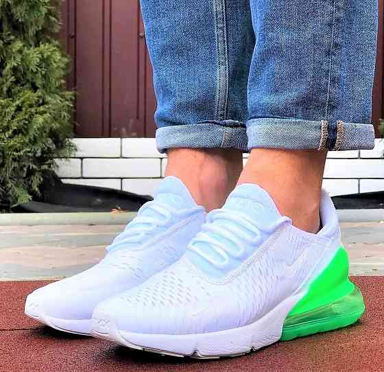 Кросівки Nike 270 Чоловічі Білі з Амортизацією Зелені Найк (розміри: 42,43,44,45) Дніпро