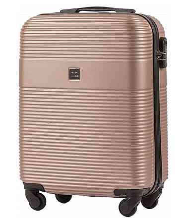 Валіза пластикова WINGS 5398 мікро 52 см золотисто-рожева Київ