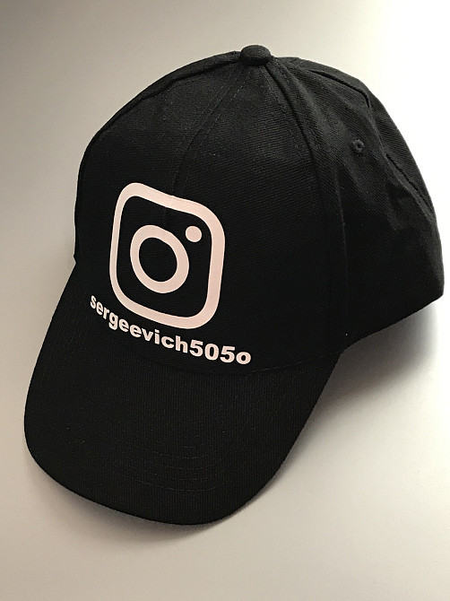 Чорна Кепка/Бейсболка з написом — NICKNAME INSTAGRAM Чернівці - фото 3