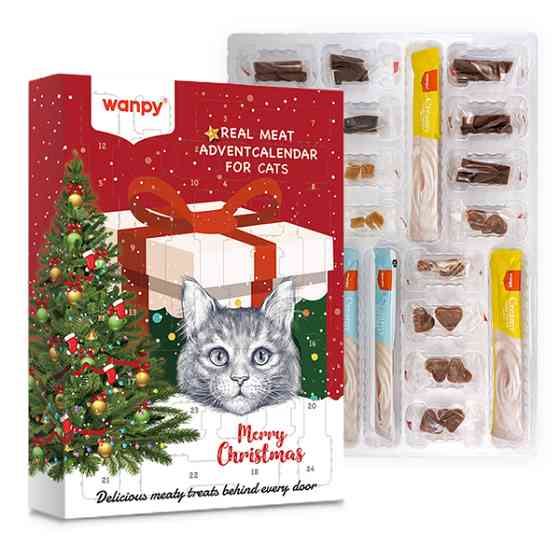 Wanpy Advent Calendar For Cats ВАНПИ АДВЕНТ КАЛЕНДАРЬ ДЛЯ КОТОВ набор лакомств для котов Киев