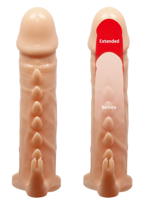 Удлиняющая насадка (удлиняет на 4 см) PREETTY LOVE - Penis Sleeve Emmitt Sex Aura Киев - изображение 4