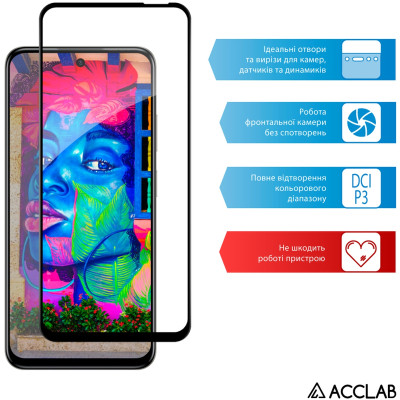 Стекло защитное ACCLAB Full Glue Infinix Hot 50i Black (1283126606885) Винница - изображение 5