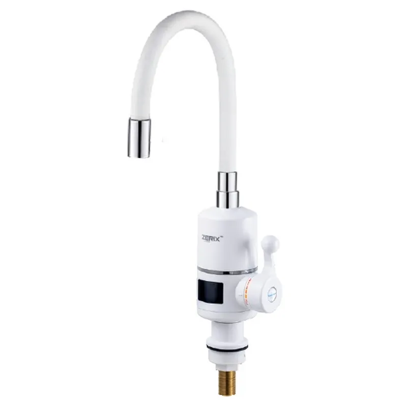 Кран-водонагреватель Zerix ELW06-EF-WHITE 3,3 kW с индикатором температуры и силиконовым изливом Черновцы - изображение 1