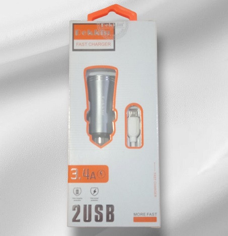 Автомобільний зарядний пристрій USB x 2 Dekkin DK-36 / MicroUSB / DC5V-3.4A Дніпро - фото 2