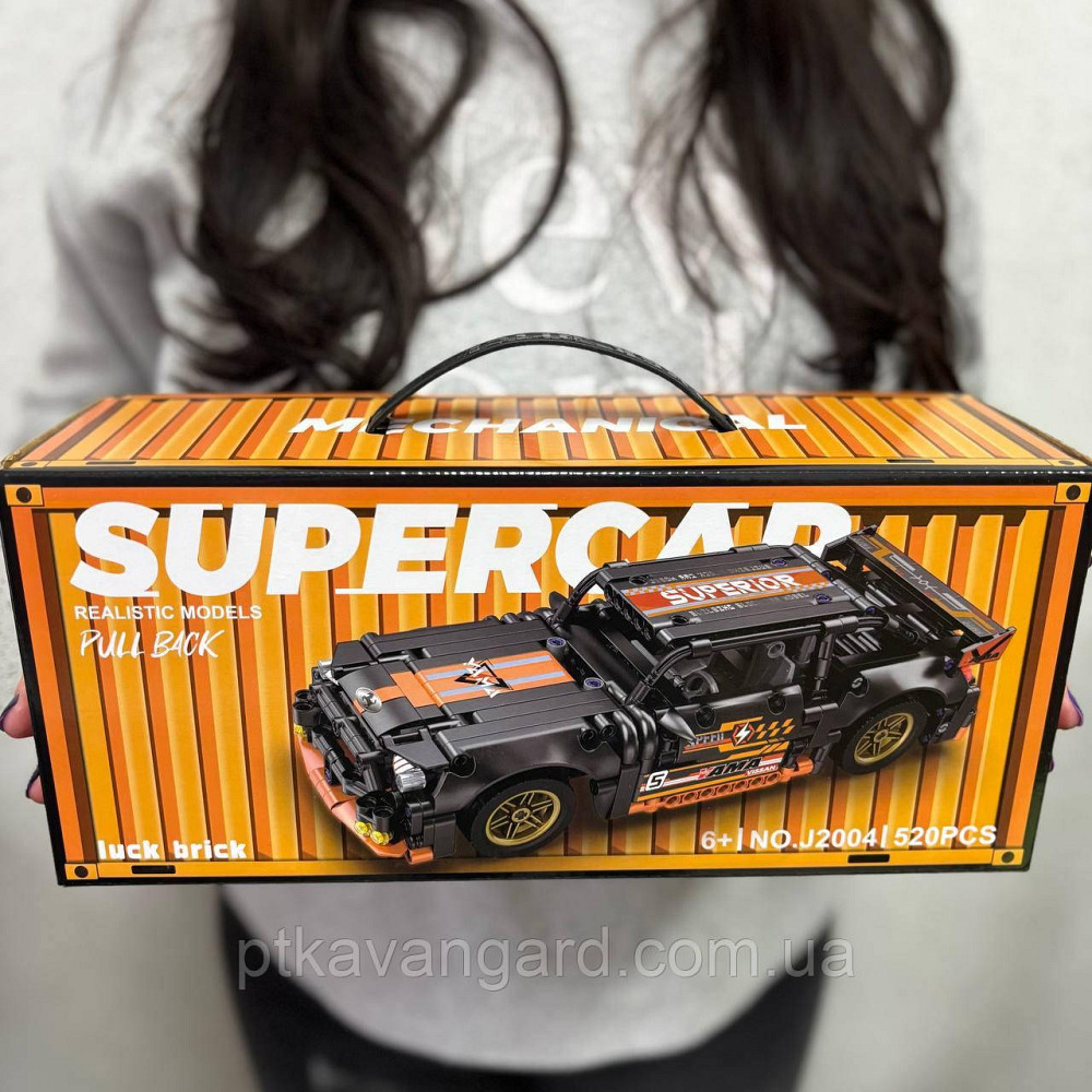 Конструктор машинка Мустанг суперкар в контейнере 520 деталей Technic J 2004 C чёрный Хмельницкий - изображение 1