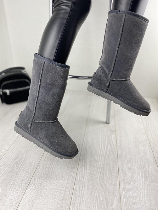 ITTS Угги женские ITTS серые натуральная замша высота 25 см (1764) Коломыя - изображение 1