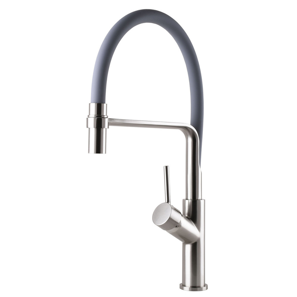 Змішувач для кухні Globus Lux DENVER Flex GDF-32-08-02 Сталь-Сірий Гофроїзлив, латунь Київ - фото 6