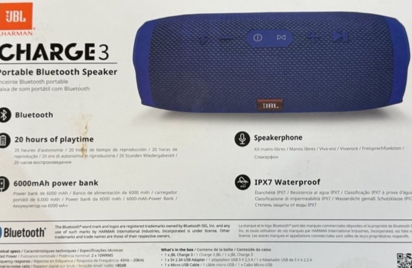 Колонка Акустична JBL Charge 3, Синя! Київ - фото 4