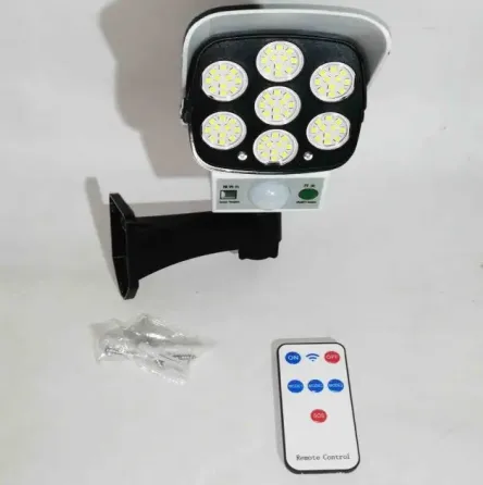 Уличный фонарь на солнечной батарее с датчиком движения и пультом JLP-2178 Фонарь-прожектор в виде камеры Коломия