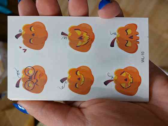 Тату на Хелловін 30 штук 10 на 6 см різнобарвний Київ