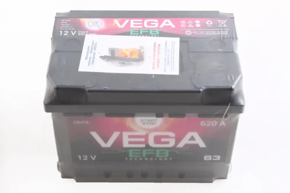 Акумулят. батарея 63 Ач EFB «Vega» (гарантія 18 місяців) Вінниця - фото 2