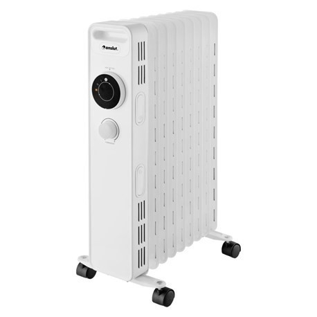 Масляний радіатор обігрівач Anslut 014520 2000 Вт 9 Ребер Білий Київ - фото 1