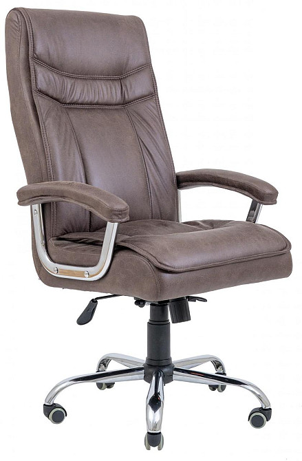 Офісне Крісло Керівника Richman Burgas Ameli Brown Хром М3 MultiBlock Коричневий Київ - фото 1