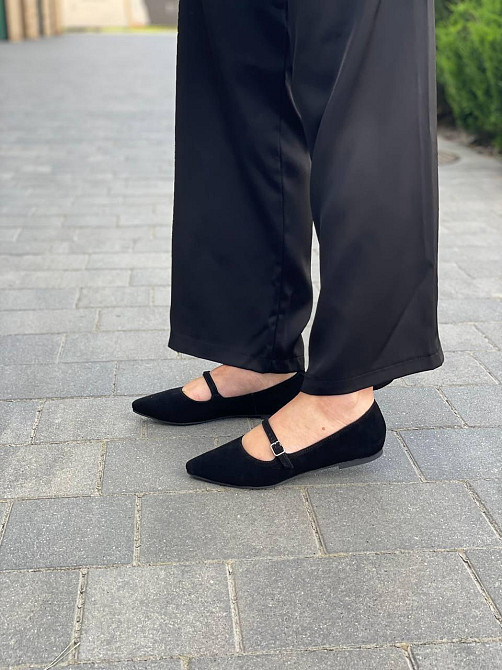 Балетки жіночі SEE SEVEN чорні замша натуральна (36-41) (5478) Коломия - фото 2