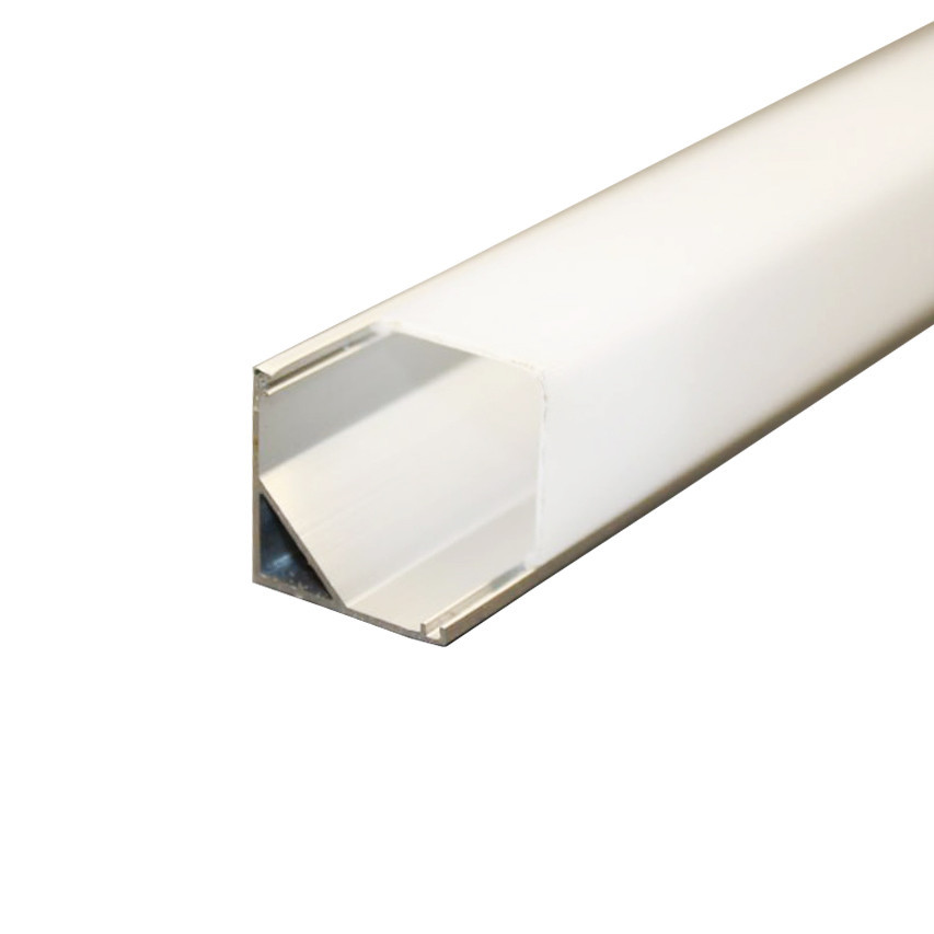 Комплект алюминиевого профиля и матового рассеивателя 2 м 15,7*15,7 мм, накладной, серебряный Днепр - изображение 1