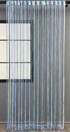 Шторы-нити с люрексом Голубой с белым 300х300см 1 шт (61-071) Киев