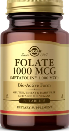 Фолат (L-метилфолат) SOLGAR Folate 1000мкг (Metafolin 1,000 мкг) 60 таб Киев