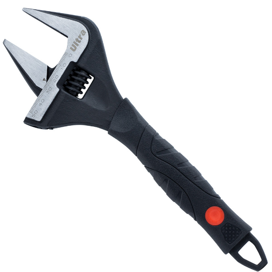 Ключ розвідний з тонкими губками 255мм/0-50мм CrV Ultra Житомир