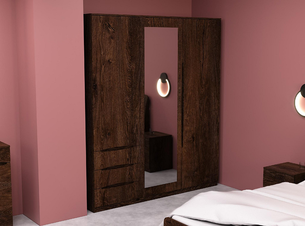 Шкаф Дельта 2, Дуб Конкордия, 1800х550х2100 Львов - изображение 3