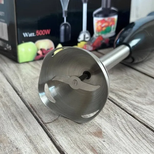 Блендер 3 в 1 Domotec MS-5103 с мини-измельчителем и венчиком, 500 Вт, 0.6 л, 2 скорости, черный Одесса - изображение 16