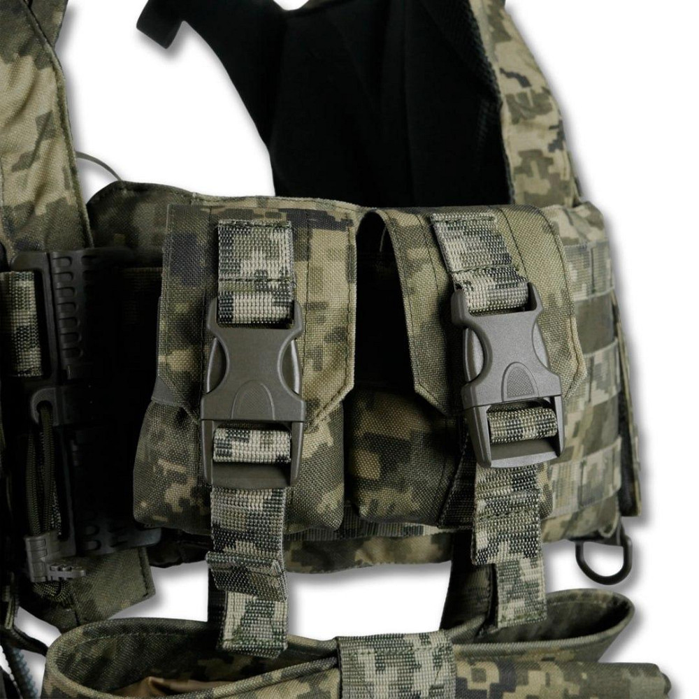 Штурмова плитоноска піксель з швидким скиданням плитоноска на 8 підсумок  kiborg військовий розвантажувальний жилет     WAR Львів - фото 7