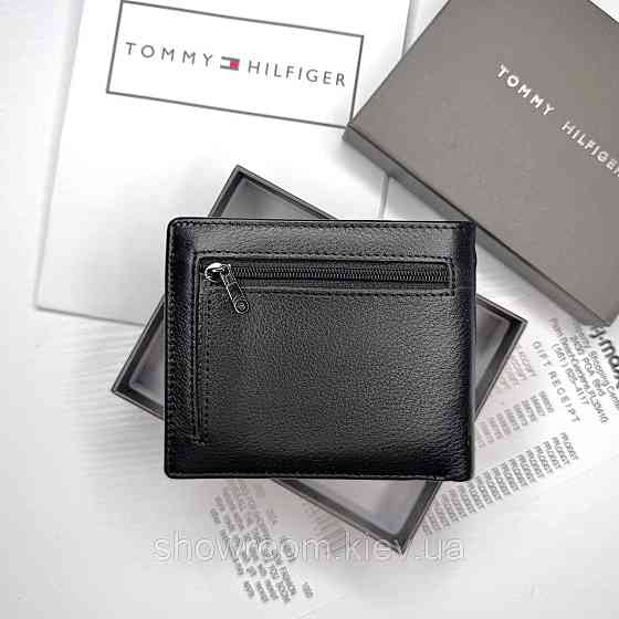 Мужской брендовый кожаный кошелек на магните TH (6607) Киев