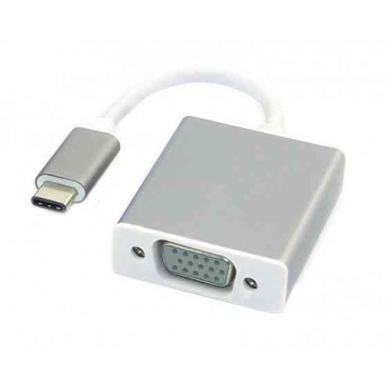 Перехідник USB3.1 Type-C --> VGA (F), білий (S0743) Київ