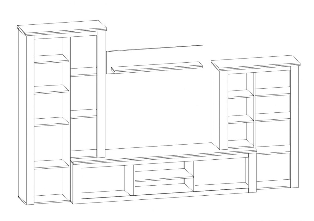 Гостиная Монтреал МС ш315 г45 в200 - Дуб Крафт Табако + Матера Львов - изображение 3