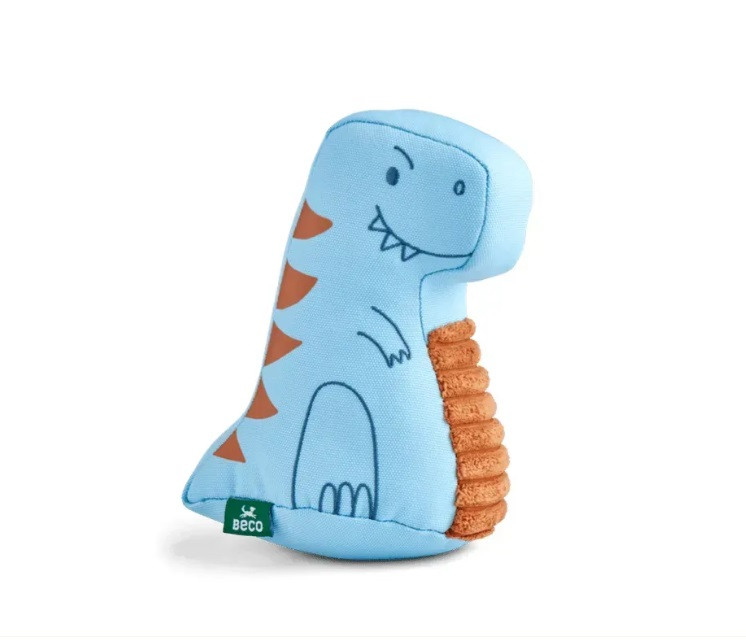 М'яка іграшка для собак Beco Pets Т-Рекс Блакитний M Луцк - изображение 1