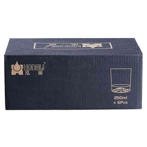 Набір склянок скляний 6 шт по 250 мл прозорий прозорий HP556 Коломыя